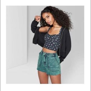 wild fable Acid Wash High Elastic Waist Shorts